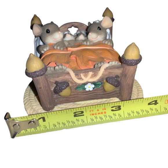 Fitz And Floyd Charming Tails Mouse 89/763 The Honeymoon’s Over New Parents baby - Picture 8 of 14